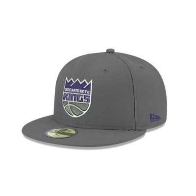 Grey Sacramento Kings Hat - New Era NBA Team Color 59FIFTY Fitted Caps USA6905731